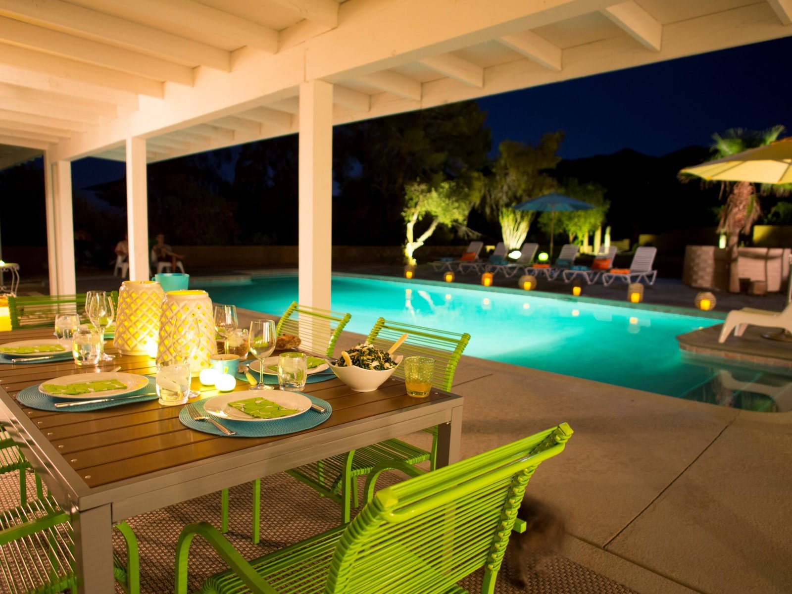 Relaxing Poolside